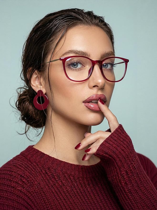 VISOONE Light Weight Slip Resistant Blue Light Blocking Computer Glasses with Anti Glare UV400 for Man Women GAEL