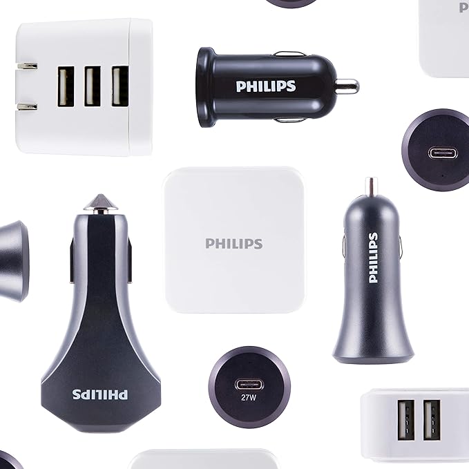 Philips Accessories USB-A Wall Charger, 5W, for iPhone 13/12/11/Pro/Pro Max/Mini, iPad Pro, Samsung Galaxy S21, Google Pixel 6, DLP2409/37