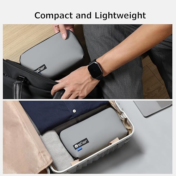 RIGHT AWAY Travel Tech Pouch，Waterproof Cord Case，Electronics Organizer Travel Case，Cable Organizer Storage Bag For Phone, Charger, Accessories(GRAY)