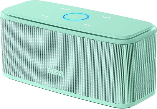 DOSS SoundBox Touch Wireless Bluetooth Speaker-12W HD Sound with Rich Bass, IPX5 Waterproof, 20H Playtime, Handsfree, for Gatherings, Home, Office, Outdoor, Travel-Green