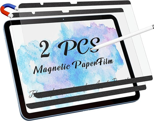 Peslv 2 Pack Magnetic Paperfilm for iPad 10th 2022 10.9" & iPad 11th A16 2025 11", Feel Like Writing Drawing On Paper, Matte Removable Anti Glare Fingerprint Screen Protector Blue Light Filter