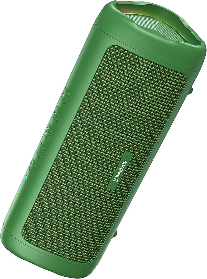 Bluetooth Speaker with HD Sound, Portable Wireless, IPX5 Waterproof, Up to 20H Playtime, TWS Pairing, BT5.3, for Home/Party/Outdoor/Beach, Electronic Gadgets, Birthday Gift (Green)