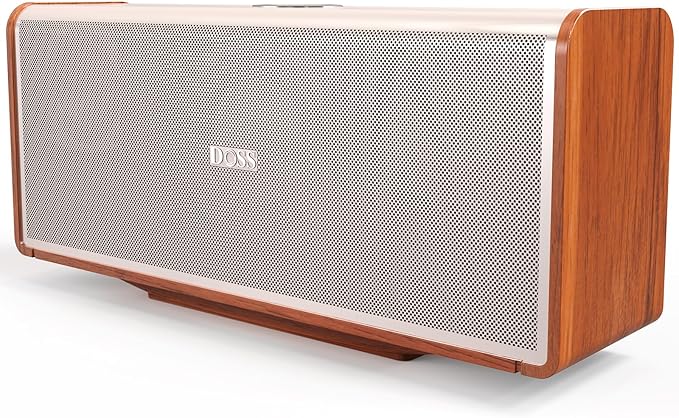 DOSS SoundBox Ultra Bluetooth Speaker with 2.1 Channel Audio, 80W Superior Sound with Deep Bass, Two DSP Technologies, 18H Playtime, BT 5.3, Wireless for Home, Office, Livingroom-Gold