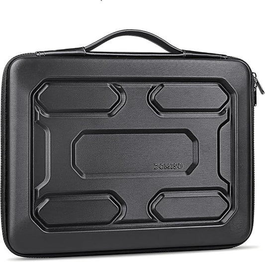 DOMISO 14 inch Laptop Sleeve with Handle Shockproof Computer Bag Waterproof EVA Protective Carrying Case for 14" ThinkPad E480/Yoga 920/13.5" Microsoft Surface Book/HP Pavilion 14 Stream 14, Black