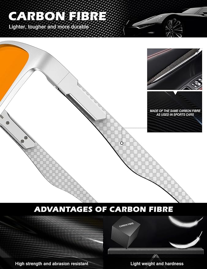ANYLUV Carbon Fiber Reading Glasses for Men Women, Blue Light Blocking Computer Readers, Anti Glare Spring Hinge