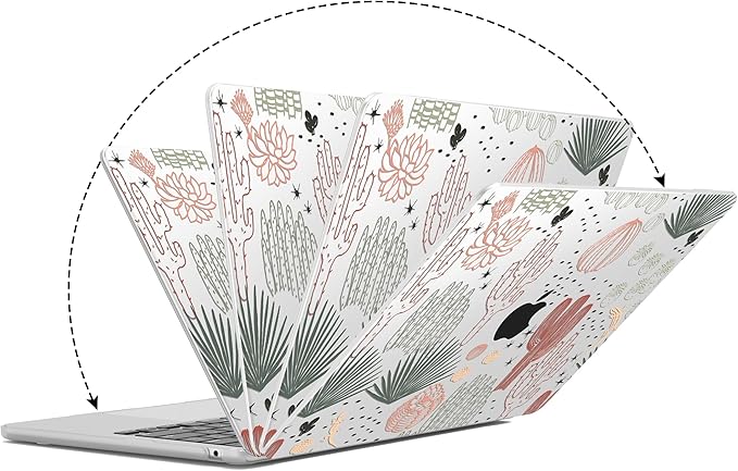 G JGOO Compatible with MacBook Air 13 inch Case 2026 2025-2022 M5 A3449 M4 A3240 M3 A3113 M2 A2681, Clear Hard Shell for MacBook Air 13.6 inch Case + Keyboard Cover + Screen Protector, Catus