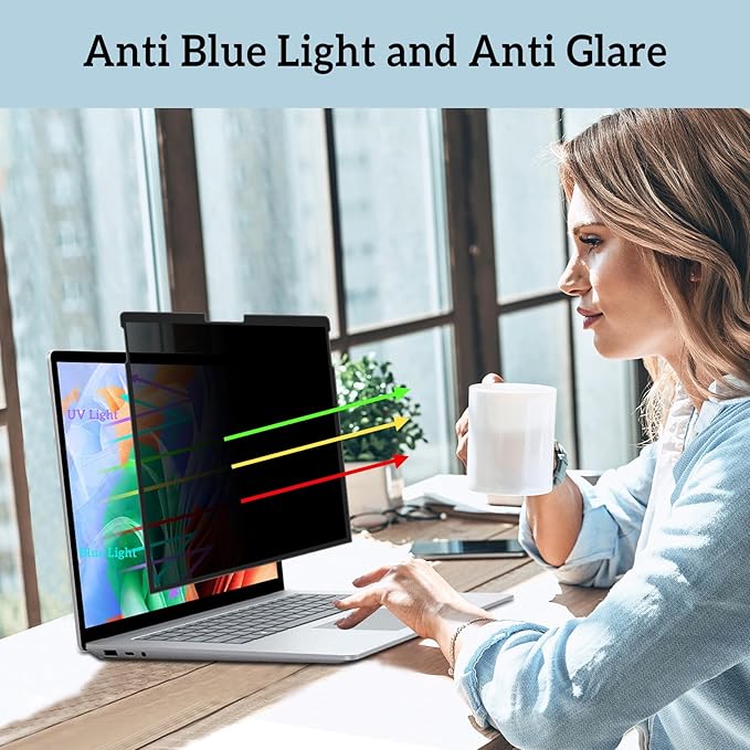 ZOEAGG Removable Privacy Screen for Surface Laptop Go 12.4 inch,Reusable/Easy Installation/Anti-Spy/Anti-Glare/Anti Blue Light,Microsoft Surface Laptop Go 12.4 inch(Go 3/2/1) Privacy Screen Protector