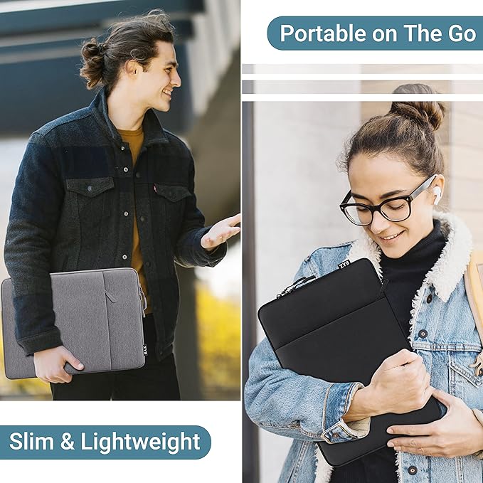 ZYB Laptop Case 16 Inch,16 Inch Laptop Sleeve for 16 Inch Notebook MacBook Pro 16 Lenovo ThinkBook/IdeaPad/ThinkPad HP Dell Acer ASUS etc Waterproof Computer Sleeve with Pocket & Accessory Bag-Black