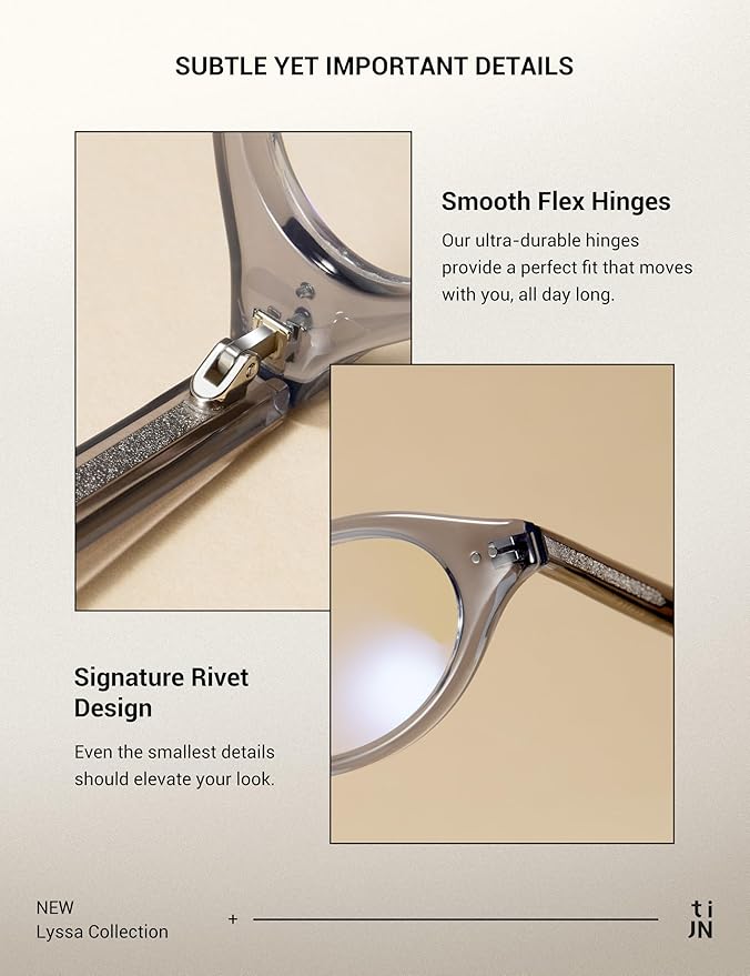 TIJN Blue Light Blocking Glasses Women Men Retro Cat Eye Square Oval Anti Glare Screen Computer Gaming Daily Eyeglasses TR90