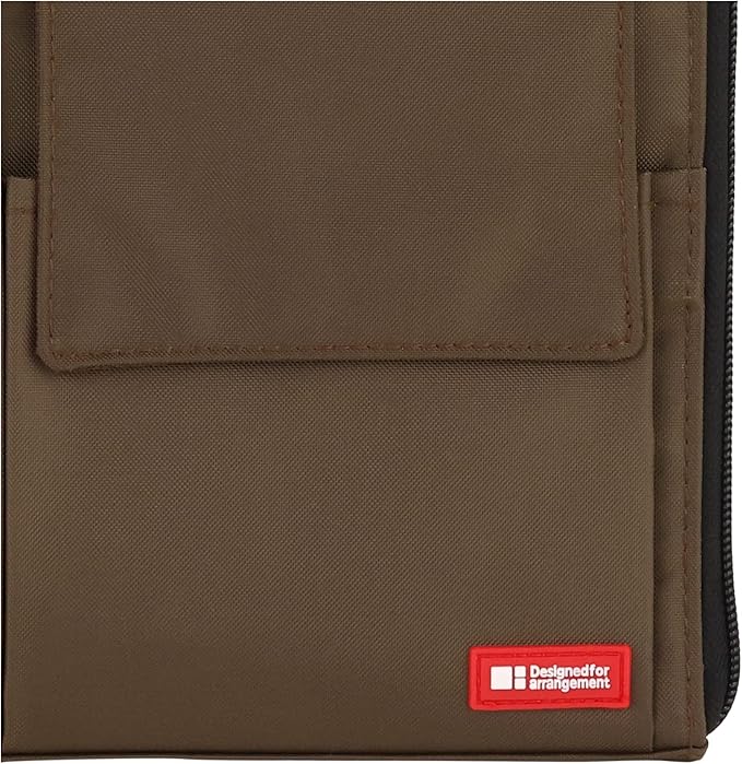 LIHIT LAB Laptop Sleeve with Storage Pockets (Bag-in-Bag), 10 x 13.8 Inches, Brown (A7554-9)