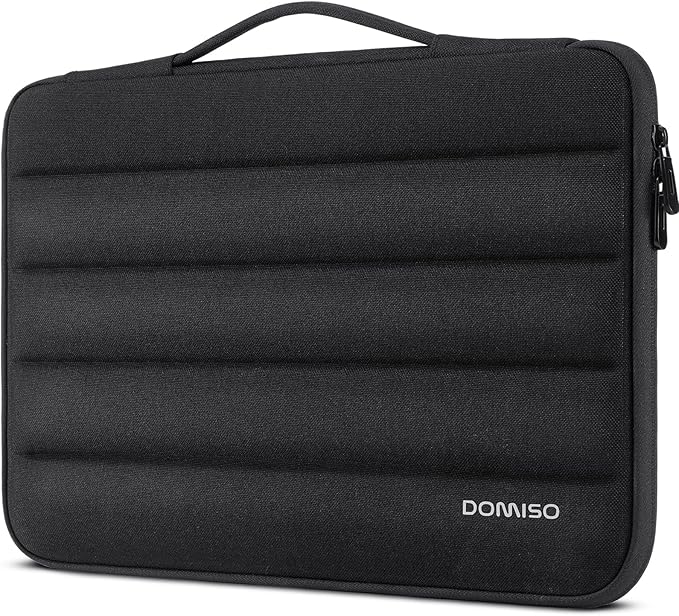 DOMISO 17.3 inch Laptop Sleeve Bag Shockproof Protective Carrying Case Water-Resistant Handbag with Handle Compatible with 17.3" Notebook/HP Pavilion Envy 17/Dell/IdeaPad/LG Gram/MSI,Black