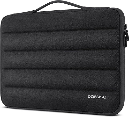DOMISO 17.3 inch Laptop Sleeve Bag Shockproof Protective Carrying Case Water-Resistant Handbag with Handle Compatible with 17.3" Notebook/HP Pavilion Envy 17/Dell/IdeaPad/LG Gram/MSI,Black