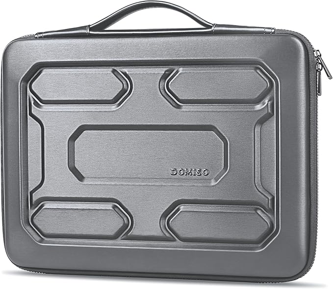 DOMISO 13.3 inch Laptop Sleeve with Handle Shockproof Computer Bag Waterproof EVA Protective Carrying Case for 13-13.3 inch Notebooks/13 MacBook Air/MacBook Pro Retina/Dell XPS 13/HP, Dark Grey