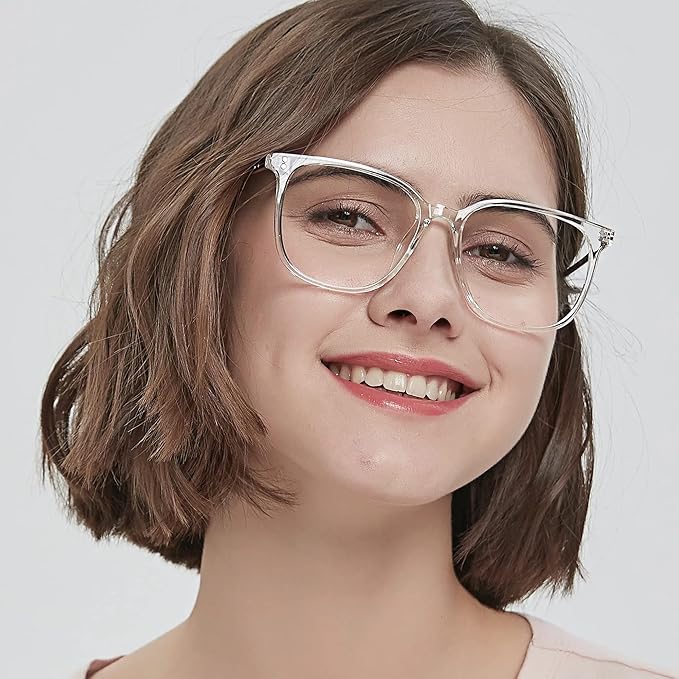 GUDVUE Blue Light Glasses For Woman, Computer Reading/Gaming/Phones Glasses, Anti Glare/UV400/Eye Strain