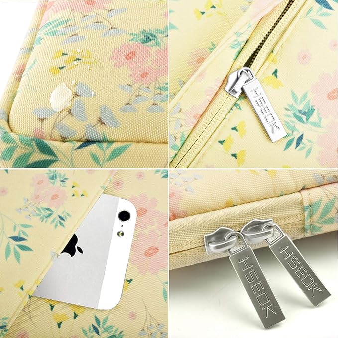 Hseok Laptop Sleeve 13-14 Inch Case Briefcase Compatible with MacBook Neo Pro 14 M5/M4/M3/M2/M1, All Models 13.3 Mac Air/Pro, XPS 13 14, Most Popular 13"-14" Notebooks,B01G01