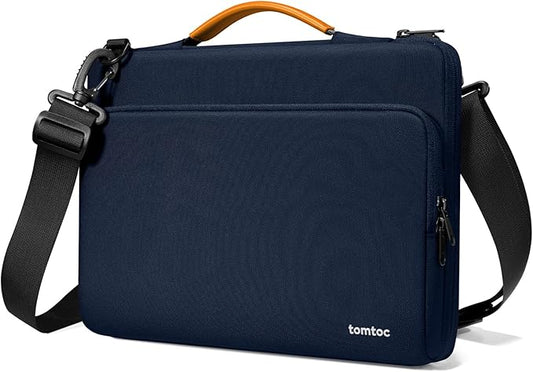 tomtoc 360 Protective Laptop Shoulder Bag for 14-inch MacBook Pro M5 Pro/Max A3426 A3427 2026 M4/M3/M2/M1 Pro/Max A3434, Water-Resistant Carrying Case for 13.5-14.4 Inch Microsoft Surface Laptop 7/6/5