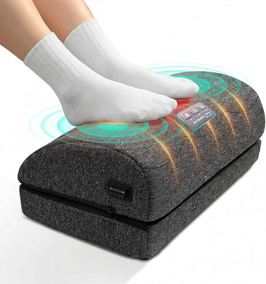 Snailax Footrest Massager with Adjustable Vibrating Heat, Ergonomic Footrest for Desk & Office, Foot Massager for Relaxation, Stress Relief & Circulation Boost, Product for Office Workers