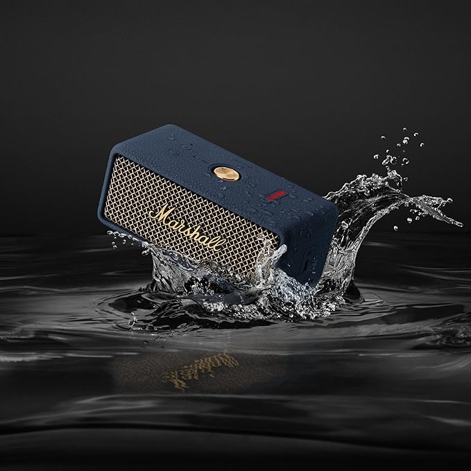 Marshall Emberton III Portable Bluetooth Speaker - Rugged Waterproof IP67 Design | Loud Stereo Sound, Deep Bass with 32+ Hr Playtime | Compact and Wireless for Travel and Outdoors - Midnight Blue