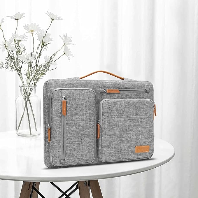 MOSISO 360 Protective Laptop Case 13 inch, 13 inch Laptop Sleeve Compatible with MacBook Air M5 M4 M3 M2 M1 2026-2018/Neo/Pro M2 M1, Side Open Carrying Case with 4 Zipper Pockets&Handle, Gray