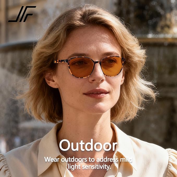 Women's Blue Light Blocking Glasses, TR90 Frame Computer Gaming Glasses Anti Eyestrain & UV Glare RF6208