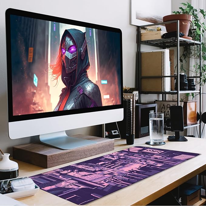 Large Mouse Pad, Office Desk Pad Gaming, Durable Waterproof Non-Slip Base Long XXL Large Gamer DeskMat for Home Office Gaming Work, Kyoto