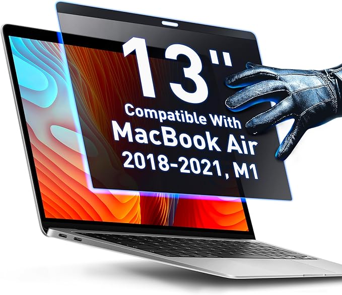 Magnetic Privacy Screen Compatible with MacBook Air 13" 2018, 2019, 2020, 2021, M1 Anti-Blue Light Laptop Screen Protector Filter Blue Light Blocking Filter