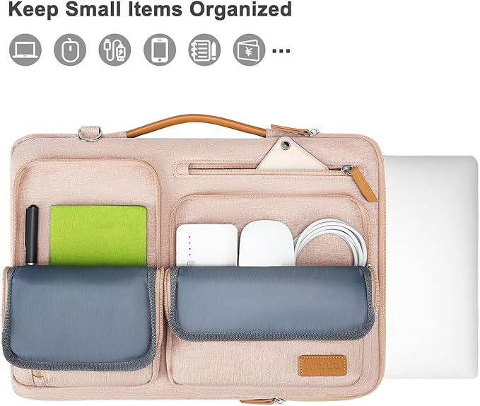 MOSISO 360 Protective Laptop Shoulder Bag,13 inch Computer Bags Compatible with MacBook Neo 13 inch 2026/Air M5 M4 M3 M2 M1/Pro 13 2026-2016,Side Open Messenger Bag with 4 Zipper Pockets, Khaki