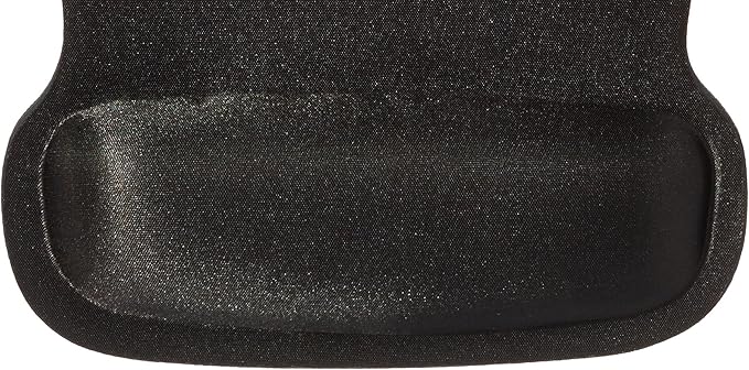 Amazon Basics Irregular Ergonomic Gel Computer Mouse Pad with Wrist Support for Pain Relief, Non-Slip, 10.1L x 8.1W inches, Black
