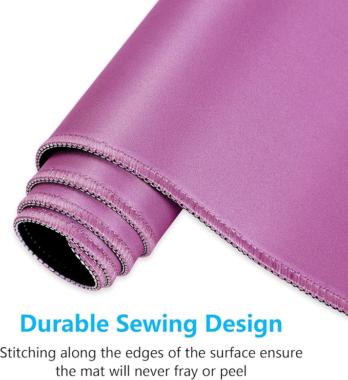 Dapesuom Large Gaming Mouse Pad, Extended Mouse Mat with Stitched Edges, Full Size Keyboard Pad with Non-Slip Base, Big XXL Computer Desk Mats for Gamer, Laptop, Office, 35.5 x 15.7in, Radiant Orchid