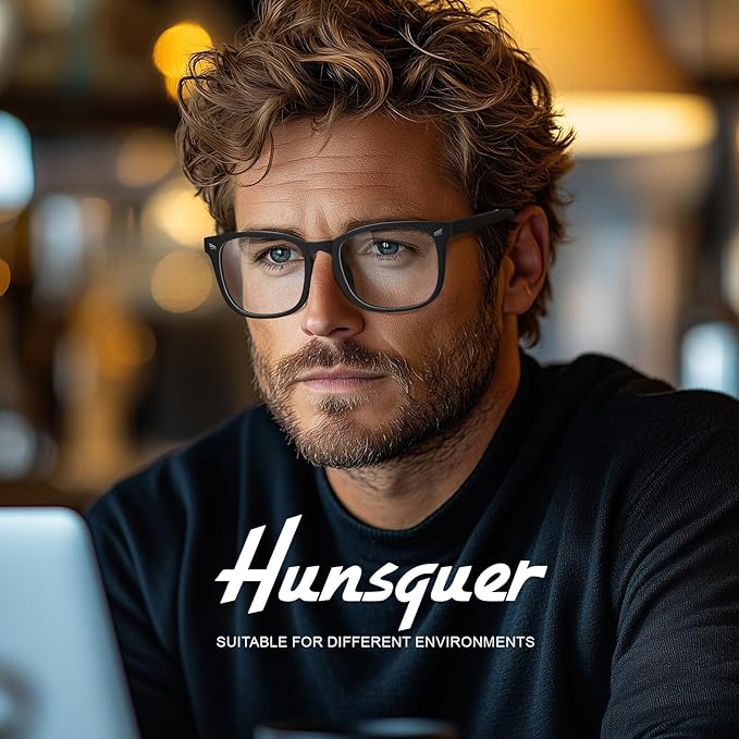 hunsquer Blue Light Glasses for Woman/Men Computer Blue Light Glasses