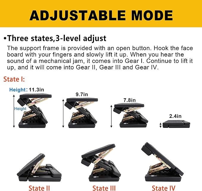 Adjustable Foot Rest Under Desk - Ergonomic Office Foot Stool with Massage, Leg Rest for Desk, Anti-Slip Design for Home & Work, Improves Posture (PB-Gray)