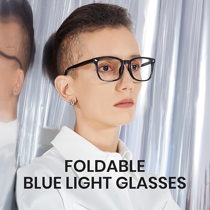Cyxus Blue Light Glasses Men Women Reduce Eye Strain UV Blocking for Office Work Computer Screen 8082