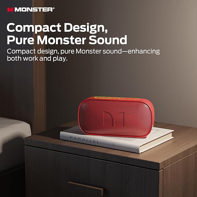 Monster S150 Bluetooth Speaker, Strong Bluetooth 5.4, IPX7 Waterproof Wireless Speaker, Support Sulti-Channel Connection