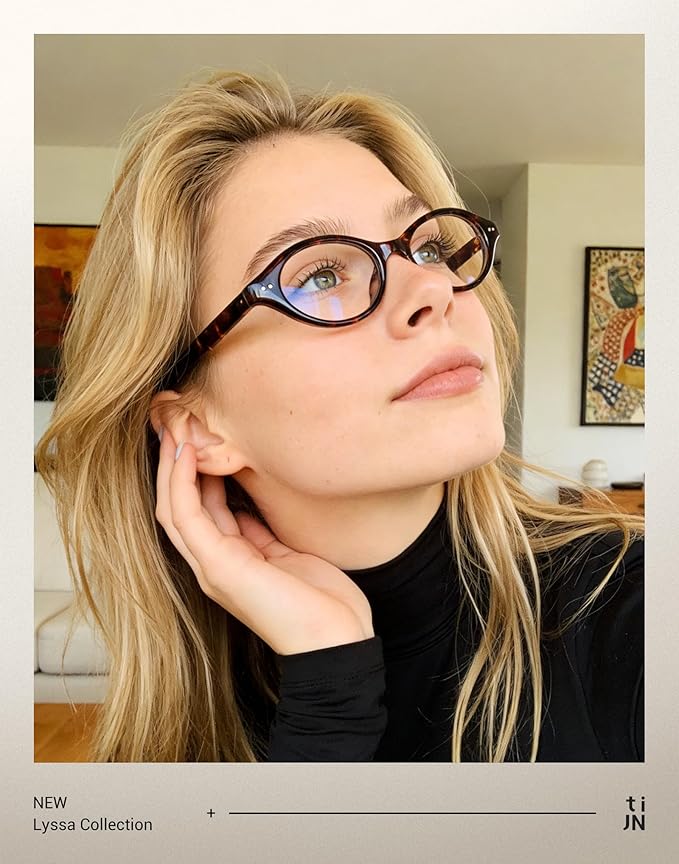 TIJN Blue Light Blocking Glasses Women Men Retro Cat Eye Square Oval Anti Glare Screen Computer Gaming Daily Eyeglasses TR90