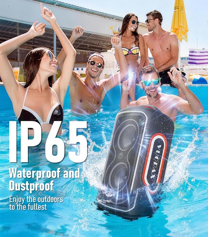 Portable Bluetooth Speaker, 240W Peak Powerful Loud Sound Party Speakers Bluetooth Wireless, Bass Boost/24H Playtime/Fast Charge/RGB Lights/TWS/ IP65 Waterproof Outdoor Speaker for Party, Beach