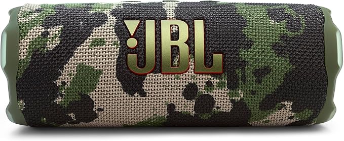 JBL Flip 7 - Portable Waterproof and Drop-Proof Speaker, Bold JBL Pro Sound with AI Sound Boost, 16Hrs of Playtime, and PushLock System with Interchangeable Accessories (Squad)