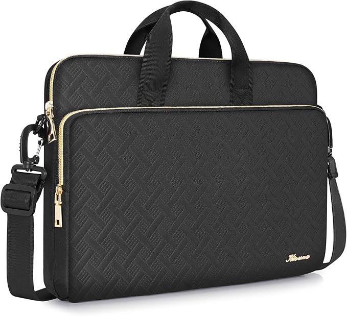 KIZUNA Laptop Sleeve Case 13 Inch Computer Shoulder Bag for 14" MacBook Pro M3 2023/M2 M1 Max /13.6" New MacBook Air M2/14 Lenovo ThinkPad X1 Carbon/Yoga C740 S740 C930/14 IdeaPad Flex 5i, Black