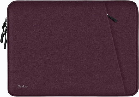 Laptop Sleeve 14 inch, Shockproof Protective Computer Bag with Accessories Pocket, Portable Laptop Case Compatible for 14 inch MacBook Air/Pro, Dell, HP, Acer, Asus, Lenovo, Magenta