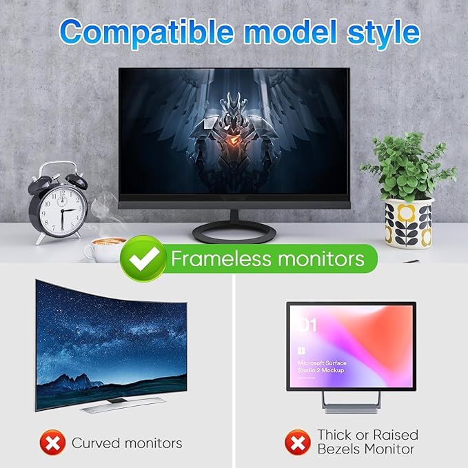 2 Pack 27 Inch Magnetic Computer Privacy Screen Filter for Monitor 16:9 Aspect Ratio, Removable Hanging Privacy Screen Shield, Anti-Glare Protector, Anti Blue Light Filter