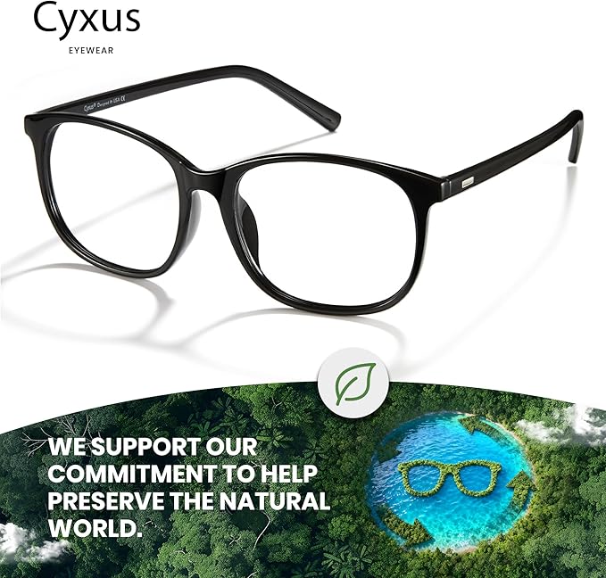 Cyxus Blue Light Blocking Glasses Women Men Computer Gaming Square Glasses UV400 Protection Anti Eyestrain