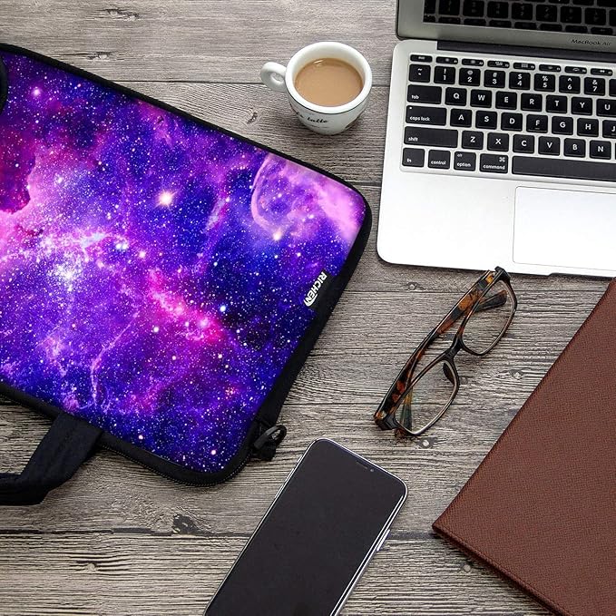 RICHEN Messenger Bag Carrying Case Sleeve with Handle Accessory Pocket Fits Laptops/Notebook/ebooks/Kids tablet/ipad (11-13.3 inch, Purple Galaxy)