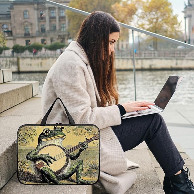 Laptop Sleeve Case Bag 13 inch, Music Frog Slim Carrying Case Handbag Travel Laptop Bag for 13 inch MacBook Air M3/M2/Pro M2/ 13" iPad Pro/Air M4/M2 2024