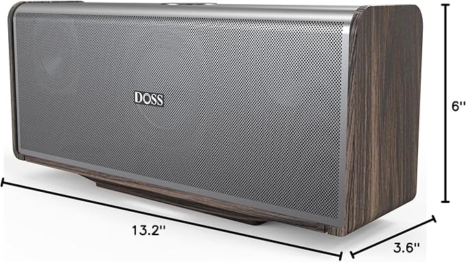 DOSS SoundBox Ultra Bluetooth Speaker with 2.1 Channel Audio, 80W Superior Sound with Deep Bass, Two DSP Technologies, 18H Playtime, BT 5.3, Wireless for Home, Office, Livingroom-Grey
