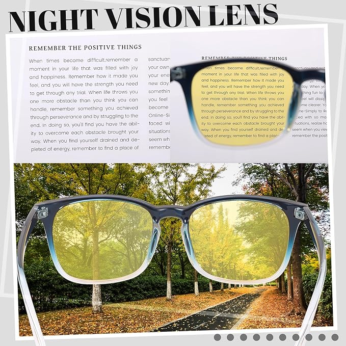 Polarized Sunglasses for Women Men, Night Driving Glasses Anti Glare Yellow Lens UV 400 for Day Night Use