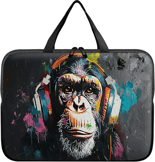 Laptop Sleeve Case Bag 13 inch, Music Monkey Slim Carrying Case Durable Handbag Travel Laptop Bag for 13 inch MacBook Air M3/M2/Pro M2/ 13" iPad Pro/Air M4/M2 2024