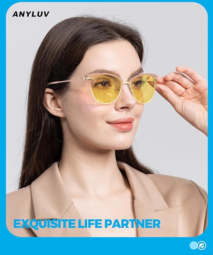 ANYLUV Blue Light Glasses for Woman Men, Womens Blue Light Blocking Glasses Computer Glasses Anti Eyestrain
