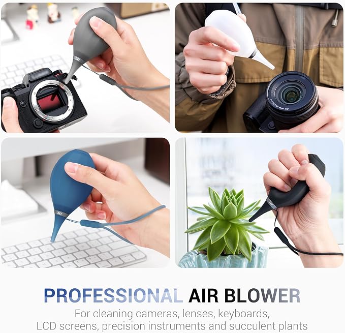 JJC Camera Air Blower for Digital SLR Mirrorless Camera Sensor CCD CMOS Lens Filter, Lens Blower with Lanyard for Outdoor Travel Cleaning-Clear Black - Image 2