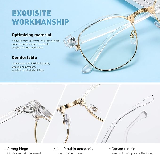 Blue Light Glasses for Woman/Men Computer Bluelight Glasses Womens/Mens