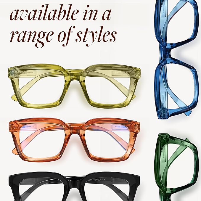 IBOANN Oversized Blue Light Glasses for Woman, Funky Fashion Glasses With Preppy Look, Reduce Screen Fatigue Computer Glasses