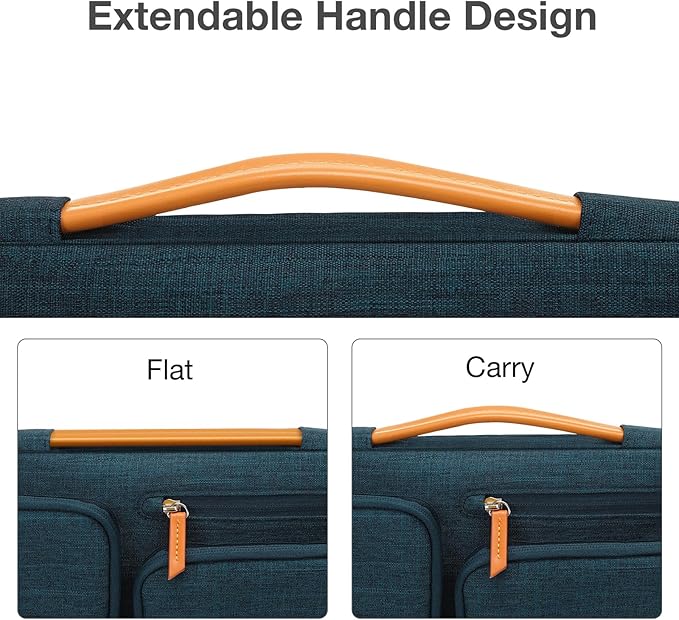 MOSISO 9-11 inch Tablet Sleeve Case for iPad A16 2025, iPad Air 11 inch M3 M2, iPad Pro 11 M4, iPad 10/9/8/7th, Galaxy Tab A9+/S9/S8/Plus 11, Side Open Carrying Bag with 4 Zipper Pockets, Teal Green